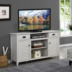 Home Source 60 in. Antique White TV Stand for up to 65" TV by Home Source Industries 9 Home Source 60 in. Antique White TV Stand for up to 65" TV by Home Source Industries -Loungie Sales Shop antique white home source industries tv stands tv9081 wg hd 31 1000