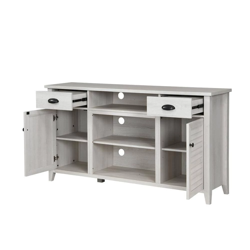 Home Source 60 in. Antique White TV Stand for up to 65" TV by Home Source Industries 5 Home Source 60 in. Antique White TV Stand for up to 65" TV by Home Source Industries - Image 3