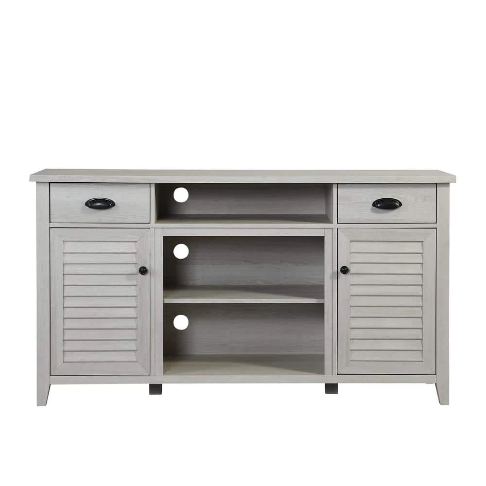 Home Source 60 in. Antique White TV Stand for up to 65" TV by Home Source Industries 4 Home Source 60 in. Antique White TV Stand for up to 65" TV by Home Source Industries - Image 2