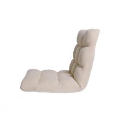 Microplush Beige Quilted Folding Gaming Chair Floor Recliner by Loungie -Loungie Sales Shop beige loungie bean bag chairs rc40 08be hd 1f 1000