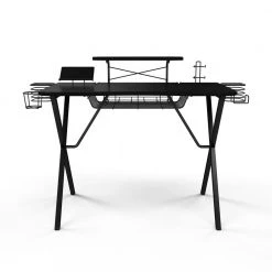 45 in. Gaming Computer Desk Pro Black with Mouse Pad by Atlantic -Loungie Sales Shop black atlantic computer desks 38436290 4f 1000