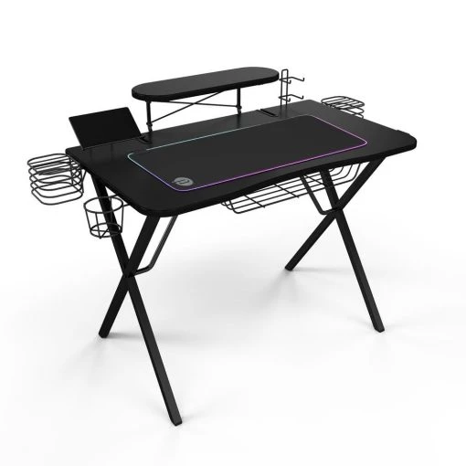 45 in. Gaming Computer Desk Pro Black with Mouse Pad by Atlantic -Loungie Sales Shop black atlantic computer desks 38436290 64 1000