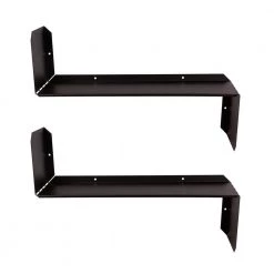 Flex Long-Sleeve Black Media/Book Wall Shelf (2-Pack) by Atlantic