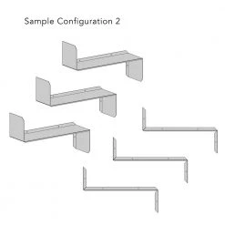 Flex Long-Sleeve Black Media/Book Wall Shelf (2-Pack) by Atlantic -Loungie Sales Shop black atlantic media storage 38408106 76 1000