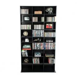 Elite Media Storage Cabinet New/Improved Large 837CD's/531DVD's/630 Blu-ray, Black by Atlantic -Loungie Sales Shop black atlantic media storage 38408117 44 1000