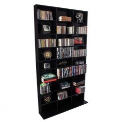 Elite Media Storage Cabinet New/Improved Large 837CD's/531DVD's/630 Blu-ray, Black by Atlantic -Loungie Sales Shop black atlantic media storage 38408117 c3 1000