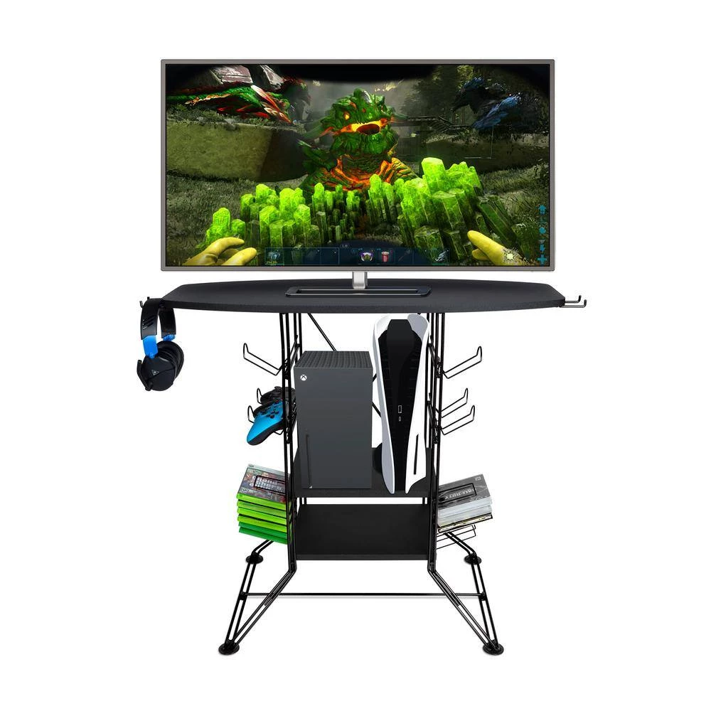 Centipede 38 in. Wide TV/Gaming Stand XL Black by Atlantic 6 Centipede 38 in. Wide TV/Gaming Stand XL Black by Atlantic - Image 4