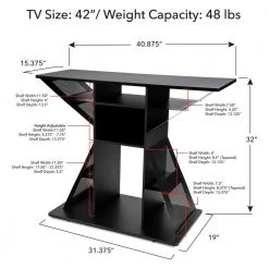 Phoenix Hub 32.25 in. Black TV Stand Fits TV's up to 42 in. with Cable Management by Atlantic 14 Phoenix Hub 32.25 in. Black TV Stand Fits TV's up to 42 in. with Cable Management by Atlantic -Loungie Sales Shop black atlantic tv stands 45506171 1f 1000