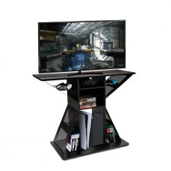 Phoenix Hub 32.25 in. Black TV Stand Fits TV's up to 42 in. with Cable Management by Atlantic 12 Phoenix Hub 32.25 in. Black TV Stand Fits TV's up to 42 in. with Cable Management by Atlantic -Loungie Sales Shop black atlantic tv stands 45506171 c3 1000