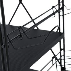 Centipede Game Storage and TV Stand with Black Carbon Fiber Top and Black Steel by Atlantic -Loungie Sales Shop black atlantic tv stands 45535800 40 1000