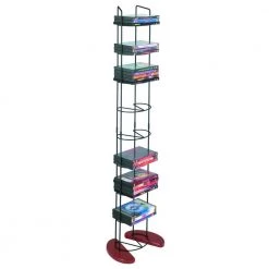 Pacman Black DVD Storage Rack with Cherry Wood holds 93-DVDS/Games by Atlantic 10 Pacman Black DVD Storage Rack with Cherry Wood holds 93-DVDS/Games by Atlantic -Loungie Sales Shop black cherry atlantic media storage 72212041 77 1000