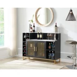 Home Source Black Accent Bar Cabinet with Mesh Door by Home Source Industries -Loungie Sales Shop black home source industries bar cabinets dc79 bl hd 31 1000