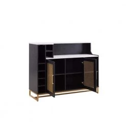 Home Source Black Accent Bar Cabinet with Mesh Door by Home Source Industries -Loungie Sales Shop black home source industries bar cabinets dc79 bl hd 77 1000