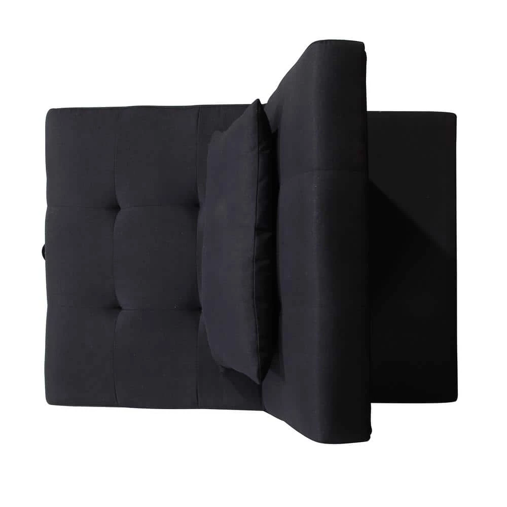 Home Source Abbie Black Convertible Chair by Home Source Industries 7 Home Source Abbie Black Convertible Chair by Home Source Industries - Image 5