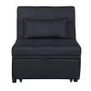Home Source Abbie Black Convertible Chair by Home Source Industries -Loungie Sales Shop black home source industries recliners u 9001 ch black mop 64 1000