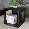 Stackable Minimalist Modular Open-Sided Cube Table Black by Lavish Home 1 Stackable Minimalist Modular Open-Sided Cube Table Black by Lavish Home -Loungie Sales Shop black lavish home end side tables hw0200197 64 1000