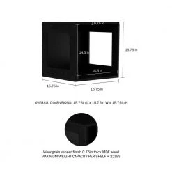 Stackable Minimalist Modular Open-Sided Cube Table Black by Lavish Home 14 Stackable Minimalist Modular Open-Sided Cube Table Black by Lavish Home -Loungie Sales Shop black lavish home end side tables hw0200197 c3 1000