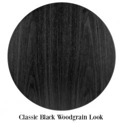 Black 2-Piece Nesting Veneer Metal and Wood Round Accent Table Set by Lavish Home -Loungie Sales Shop black lavish home nesting tables hw0200329 4f 1000