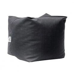 Magic Pouf Black Linen Bean Bag Chair Convertible Ottoman/Floor Pillow by Loungie 17 Magic Pouf Black Linen Bean Bag Chair Convertible Ottoman/Floor Pillow by Loungie -Loungie Sales Shop black linen loungie bean bag chairs bb81 03bk hd 44 1000