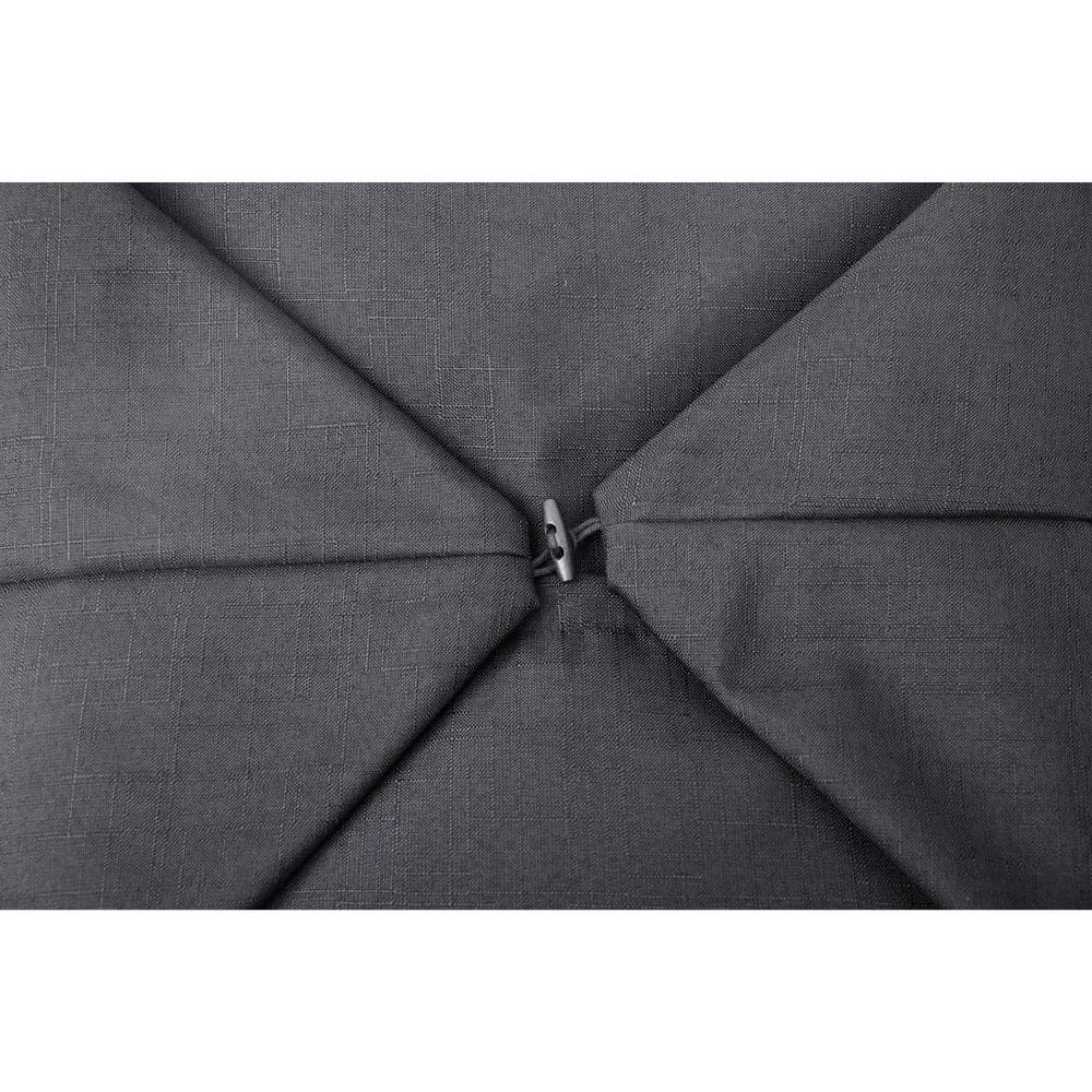 Magic Pouf Black Linen Bean Bag Chair Convertible Ottoman/Floor Pillow by Loungie 5 Magic Pouf Black Linen Bean Bag Chair Convertible Ottoman/Floor Pillow by Loungie - Image 3