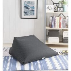 Magic Pouf Black Linen Bean Bag Chair Convertible Ottoman/Floor Pillow by Loungie 14 Magic Pouf Black Linen Bean Bag Chair Convertible Ottoman/Floor Pillow by Loungie -Loungie Sales Shop black linen loungie bean bag chairs bb81 03bk hd c3 1000