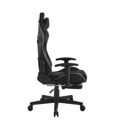 Rickey Black Faux Leather Game Chair Swivel, Adjustable Back Angle, Seat Height and Armrest by Loungie 16 Rickey Black Faux Leather Game Chair Swivel, Adjustable Back Angle, Seat Height and Armrest by Loungie -Loungie Sales Shop black loungie gaming chairs oc347 10bk hd 4f 1000