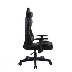 Hawa Black Faux Leather Game Chair Swivel, Adjustable Back Angle, Seat Height and Armrest by Loungie -Loungie Sales Shop black loungie gaming chairs oc355 10bk hd 4f 1000