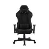 Hawa Black Faux Leather Game Chair Swivel, Adjustable Back Angle, Seat Height and Armrest by Loungie