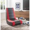 Rockme Black/Red PU Leather Folding Game Chair by Loungie -Loungie Sales Shop black red pu leather loungie gaming chairs rc64 01brd hd 64 1000