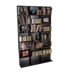 Elite Media Storage Cabinet Medium 609CD's/420DVD's/483 Blu-ray, Black by Atlantic -Loungie Sales Shop black silver atlantic media storage 35435742 c3 1000