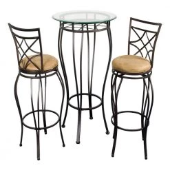 The Home Source Web Bronze Bistro Set by Home Source Industries