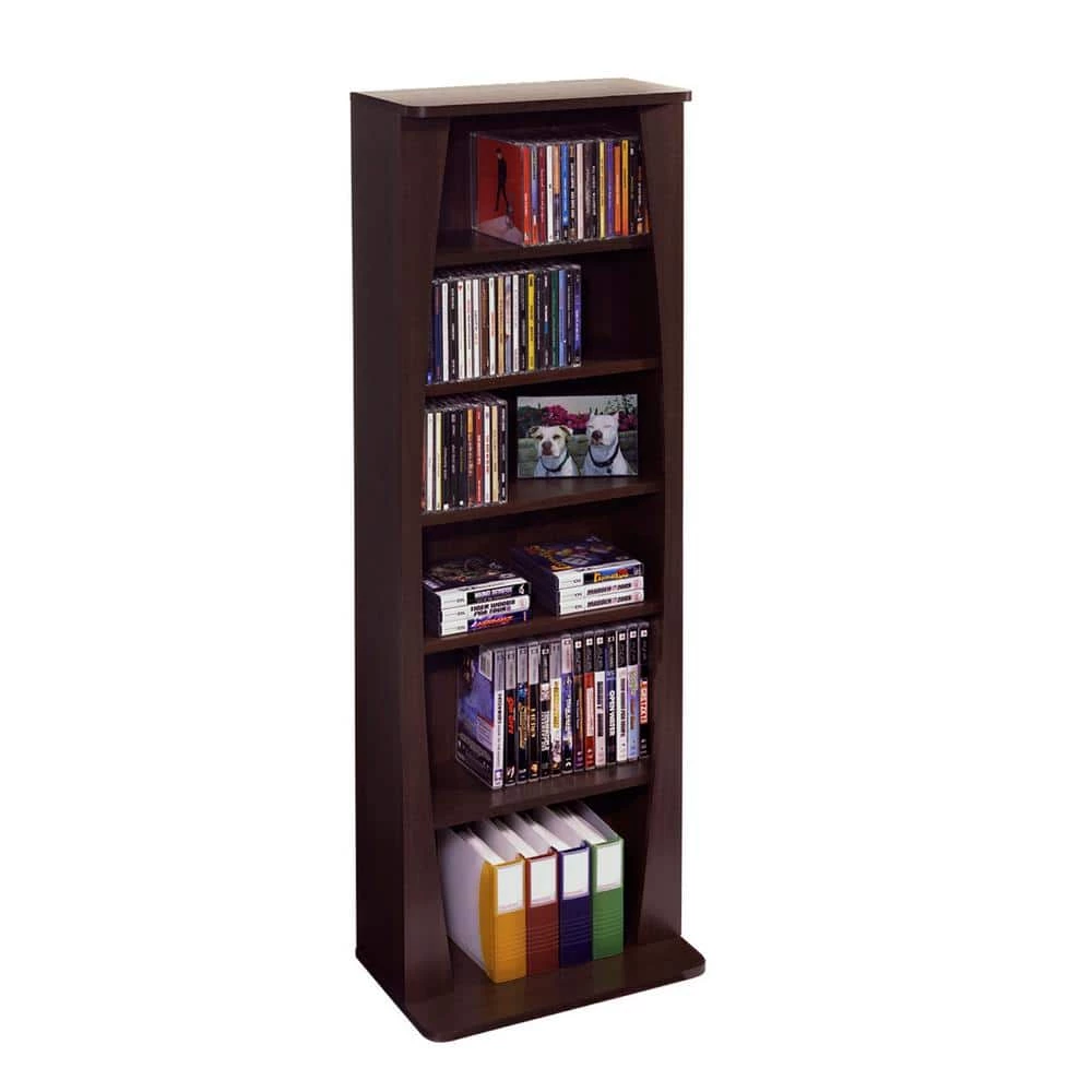 43.13 in. Brown Wood 6-shelf Standard Bookcase with Adjustable Shelves by Atlantic 6 43.13 in. Brown Wood 6-shelf Standard Bookcase with Adjustable Shelves by Atlantic - Image 4