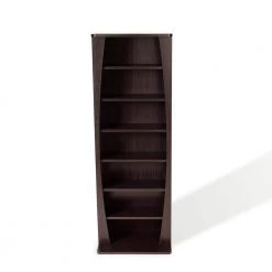 43.13 in. Brown Wood 6-shelf Standard Bookcase with Adjustable Shelves by Atlantic