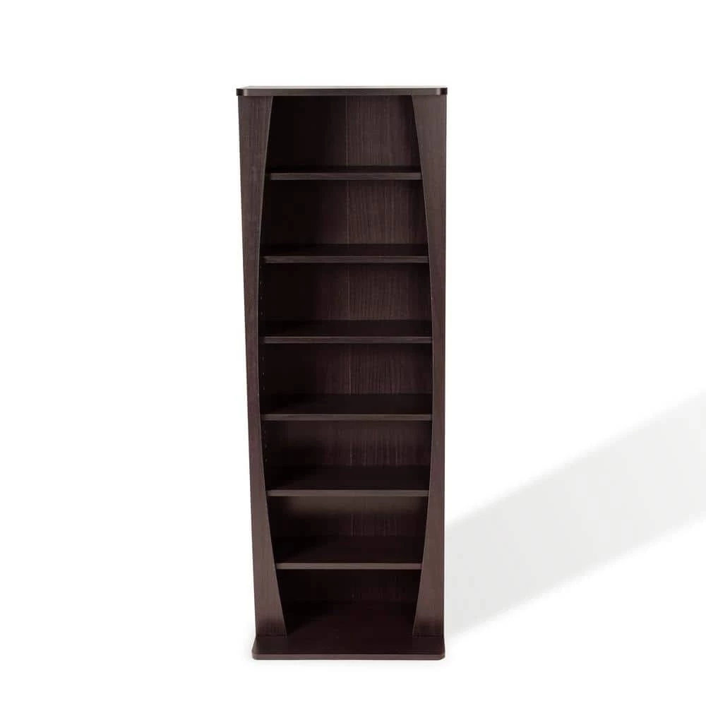 43.13 in. Brown Wood 6-shelf Standard Bookcase with Adjustable Shelves by Atlantic 3 43.13 in. Brown Wood 6-shelf Standard Bookcase with Adjustable Shelves by Atlantic