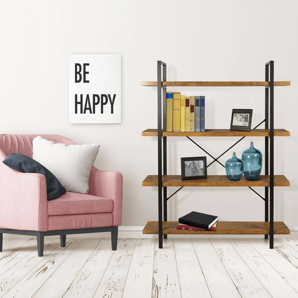 Urban Black Woodgrain 4-Tier Shelf by Atlantic 8 Urban Black Woodgrain 4-Tier Shelf by Atlantic - Image 6