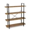 Urban Black Woodgrain 4-Tier Shelf by Atlantic 1 Urban Black Woodgrain 4-Tier Shelf by Atlantic -Loungie Sales Shop brown atlantic bookcases bookshelves 38408136 64 1000