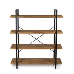 Urban Black Woodgrain 4-Tier Shelf by Atlantic 10 Urban Black Woodgrain 4-Tier Shelf by Atlantic -Loungie Sales Shop brown atlantic bookcases bookshelves 38408136 c3 1000