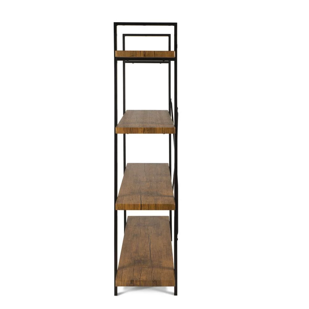Urban Black Woodgrain 4-Tier Shelf by Atlantic 4 Urban Black Woodgrain 4-Tier Shelf by Atlantic - Image 2