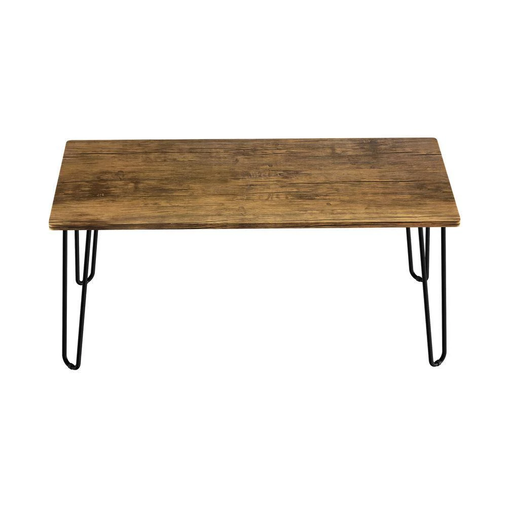 41.25 in. Brown Rectangle Woodgrain-Look Coffee Table with Hairpin Legs by Lavish Home 4 41.25 in. Brown Rectangle Woodgrain-Look Coffee Table with Hairpin Legs by Lavish Home - Image 2