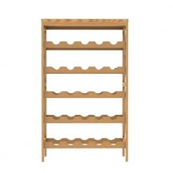 25-Bottle Brown Floor Wine Rack by Lavish Home 13 25-Bottle Brown Floor Wine Rack by Lavish Home -Loungie Sales Shop brown lavish home wine racks 83 17 44 1000
