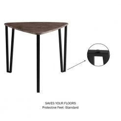 Modern Woodgrain Contemporary Nesting Accent Tables (Set of 3) by Lavish Home -Loungie Sales Shop brown woodgrain look with black legs lavish home nesting tables hw0200174 1f 1000