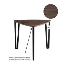 Modern Woodgrain Contemporary Nesting Accent Tables (Set of 3) by Lavish Home -Loungie Sales Shop brown woodgrain look with black legs lavish home nesting tables hw0200174 4f 1000