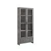 Home Source Display Storage Cabinet in Cement with Glass Doors by Home Source Industries -Loungie Sales Shop cement home source industries bar cabinets h 5586 ce hd 64 1000