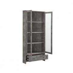 Home Source Display Storage Cabinet in Cement with Glass Doors by Home Source Industries 8 Home Source Display Storage Cabinet in Cement with Glass Doors by Home Source Industries -Loungie Sales Shop cement home source industries bar cabinets h 5586 ce hd 77 1000