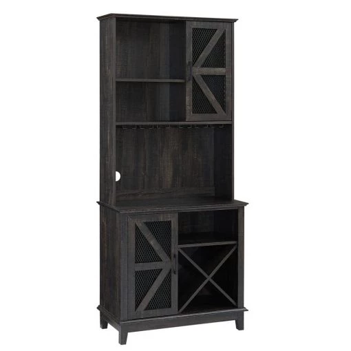 Home Source Arms Elegant Charcoal Bar Cabinet by Home Source Industries -Loungie Sales Shop charcoal home source industries bar cabinets dc13 char hd 64 1000