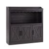 Home Source Charcoal Bar Cabinet with Stem Glass Placement and Wooden Doors by Home Source Industries 1 Home Source Charcoal Bar Cabinet with Stem Glass Placement and Wooden Doors by Home Source Industries -Loungie Sales Shop charocal home source industries bar cabinets dc55 ch hd 64 1000