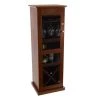 Herrin 16-Bottle 9-Glass Textured Chestnut Locking Bar Wine Cabinet by Atlantic -Loungie Sales Shop chestnut atlantic bar cabinets 38408116 64 1000