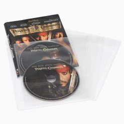 25 CD DVD or Blu-Ray Media Living Clear Movie Sleeves by Atlantic -Loungie Sales Shop clear atlantic media storage 74604729 31 1000