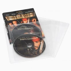 25 CD DVD or Blu-Ray Media Living Clear Movie Sleeves by Atlantic