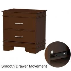 15.5 in. Dark Brown Rectangle MDF Wood Side Table With 2 Drawers (Set of 2) by Lavish Home -Loungie Sales Shop dark brown lavish home end side tables 80 endtbl 3 2 1f 1000